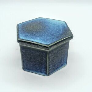 The Lunga Collection Blue Ceramic French Butter Crock